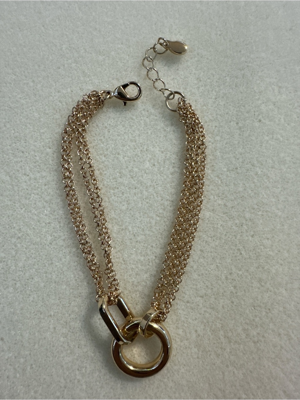 Gold Tone Multi Strand Bracelet